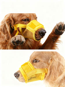 Bozal de malla de nailon de tela con correas ajustables Bozal de perro transpirable - Product Image 3