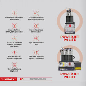 Limpiador de <span class=keywords><strong>Inyectores</strong></span> Piezoeléctrico P8 Lite para Motocicletas GDI de 8 Cilindros, Máquina de Limpieza Ultrasónica de <span class=keywords><strong>Inyectores</strong></span> de Combustible - Product Image 3
