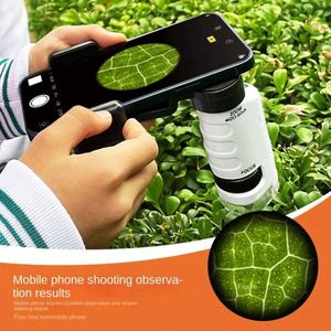 Kit de microscope de poche éducatif pour enfants, 60-120x, mini lumière LED, boîte en plastique colorée, jouet d'extérieur pour enfants, science - Product Image 3