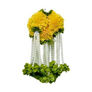 Guirnalda de flores artificiales con perlas AFF-Garland-5.3 Precio Rs.1300/10 piezas {Diferentes colores disponibles} - Product Image 1