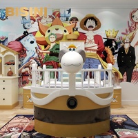 Lit enfant populaire en forme de bateau pirate, dessin animé ONE PIECE Going Merry, lit bateau corsaire, ensemble chambre enfant, cadeau pour enfants