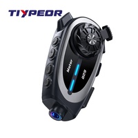 Casque de moto TIYPEOR Q29 avec caméra, interphone, réduction de bruit ENC, partage de musique