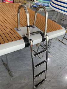 Dock flottant gonflable personnalisé QIQU à double paroi en EVA avec pont en teck et quincaillerie en acier inoxydable 316 pour usage commercial - Product Image 4