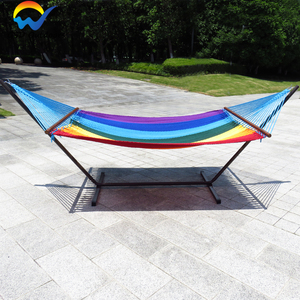 GSD Outdoor Patio Free Standing <span class=keywords><strong>Hamac</strong></span> Bed Outdoor Portable <span class=keywords><strong>Double</strong></span> Swing <span class=keywords><strong>Hamac</strong></span> With Stand and Wooden Spreader Bar for Camping - Product Image 4