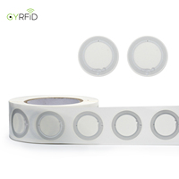 45mm Tag215 Nfc pegatina incrustación reescribible programable Nfc etiqueta Rfid húmedo incrustación pegatina