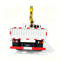 Nouvelle grue télescopique hydraulique de 4 tonnes à 4 sections, montée sur camion, de fabrication chinoise, pour usage intensif sur chantier de construction