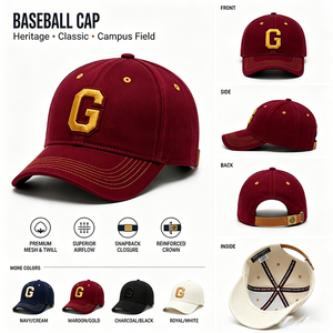 หมวกแก๊ปปักโลโก้สไตล์สปอร์ตสตรีท ผ้าฝ้าย 6 แผง แบบ Snapback สำหรับผู้ใหญ่ Gorras - Product Image 1
