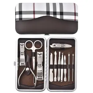 WELLFLYER MS-008 Promotion beauty german manicure sets leather travel mini nail clippers kit