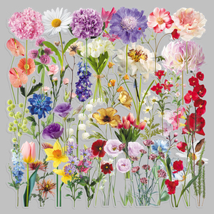 50 Uds. Pegatinas Creativas Personalizadas <span class=keywords><strong>de</strong></span> Flores Frescas <span class=keywords><strong>de</strong></span> Alta Estética <span class=keywords><strong>para</strong></span> Diario, Regalo, Cuaderno - Venta al por Mayor <span class=keywords><strong>de</strong></span> Fábrica - Product Image 5