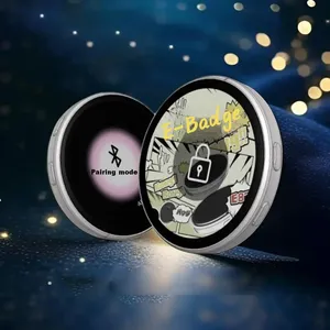 Badge numérique d'entreprise avec écran tactile HD de 1,85 pouces, Bluetooth, rechargeable, open source, API ouverte, programmable, personnalisable, OEM, badge IA - Product Image 1