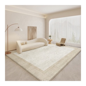 Alfombra Moderna de Estilo Chino Antiguo, Apta <span class=keywords><strong>para</strong></span> Mascotas, de Imitación de Cachemira, <span class=keywords><strong>para</strong></span> Sala de Estar, en Beige y Blanco - Product Image 1