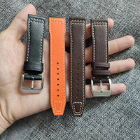 Montre de luxe haut de gamme, modèle de créateur, sur mesure, interface inclinée, fermoir métallique, bracelet en cuir véritable