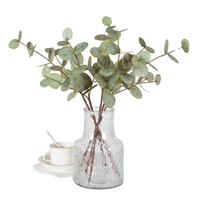 Vase de table contemporain en verre cristal pour fleurs fraîches, bambou porte-bonheur et culture hydroponique, style vintage, vente en gros, pour la décoration intérieure