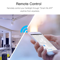 Interrupteur de ventilateur intelligent Tuya avec panneau tactile, module RF 433 MHz intégré et télécommande