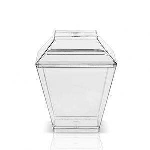 Vasos de Plástico Cuadrados Transparentes de 60 ml, 130 ml, 2 oz para Parfait, Aperitivos, Mousse, Mini Postres, Vasos Pequeños para Degustación en Fiestas - Product Image 2