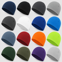 Bonnet de course en polyester à séchage rapide avec logo personnalisé OEM, bonnet anti-transpiration, sous-casque, bonnet tricoté performant, casquette athlétique