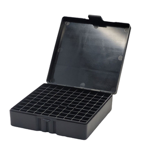 Scatola per Munizioni in Plastica da 100 Colpi con Cerniera Robusta e Chiusura a Scatto, Ideale per Ricariche, Facile da Trasportare per la Caccia - Product Image 1