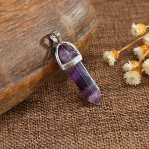 Thạch Anh Tự Nhiên Pha Lê Ngọc Lam Tiger Eye Opal, Mặt Dây Chuyền Bằng Da DIY Trang Sức Vòng Cổ Phụ Kiện