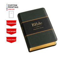 Service d'impression de qualité supérieure pour la production en gros de Bibles d'étude personnalisées en cuir PU avec bordure dorée