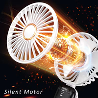 Ventilateur portable mini USB rechargeable de haute qualité 1200 mAh, 5 vitesses, pliable, en plastique, pour voiture, événements, mariage, usage domestique