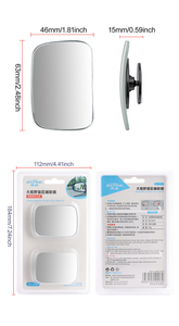 Chất lượng cao 360 độ có thể điều chỉnh hình chữ nhật nhỏ bên ngoài xem phía sau xe bên gương mù tại chỗ gương xe nội thất gương kính - Product Image 6