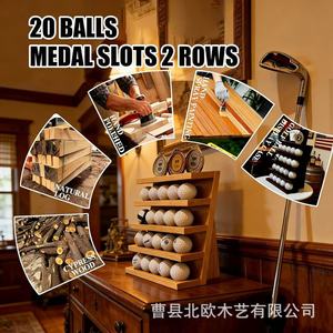 Solid Wood <b>Golf</b> <b>Ball</b> <b>Display</b> Stand 4 Layers Multi Tiered Medal Storage Rack Desktop Hobby <b>Display</b> <b>Case</b> - Product Image 3