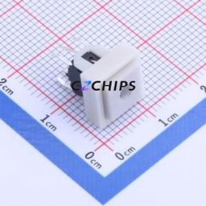 TPB01-112L1G Tactile Switch Through hole Component (THT) Switch Rectangle Button With Bracket White - Product Image 1