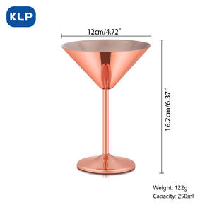 KLP moderno in acciaio inossidabile Martini per Champagne rosso calice piattino per festa progettato da Margaret Cross-border Daifa - Product Image 5