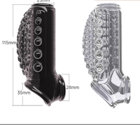 Jouets sexuels pour adultes, préservatif allongé et épaissi avec des épines, dents de loup, préservatif en cristal réutilisable pour homme