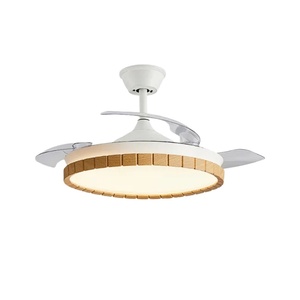 Modern <b>ceiling</b> fan chandelier 42-inch invisible telescopic fan with lamp and <b>remote</b> <b>control</b> ventilation system - Product Image 1