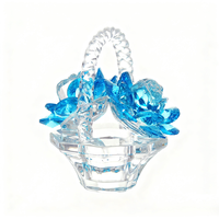 Modèle de cristal 3D en forme de rose rouge en cristal HBL, gravure pour les amoureux, pour le salon, cadeaux de la Saint-Valentin, cadeaux de mariage