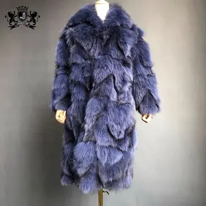 JANEFUR批发皮草服装厂家直销真款皮大衣冬季女长款皮草大衣