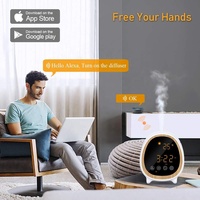Diffuseur d'huiles essentielles intelligent moderne pour la maison, nébuliseur, humidificateur intelligent, horloge avec assistant Google
