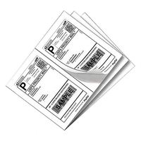 Etiquette demi-feuille A4 8.5 "x 5.5" Etiquettes d'expédition autocollantes adhésives pour étiquettes d'emballage pour imprimantes à jet d'encre et laser