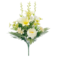 Arrangement de bouquet de fleurs de roses artificielles faites à la main pour la fête des mères décorations de la Saint-Valentin funérailles de Pâques fabriquées à la main pour