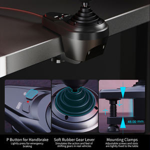 Factory Custom PC Computor Wired 900 Degree Gaming Racing Pedal and <strong>Steering</strong> <strong>Wheel</strong> <strong>Set</strong> for Games - Product Image 5