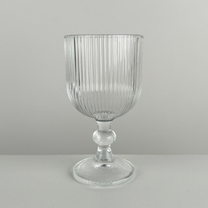 Copa de Vino de Cristal Vintage al por Mayor de Fábrica, Vaso Retro para Vino, Copa de Cristal Brillante con Grano Vertical - Product Image 3