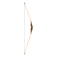 Nouvel Arc Hybride de Tir à l'Arc de 64 pouces avec Poignée en Bois d'Ébène et Branches en Bambou, Conception Affinée