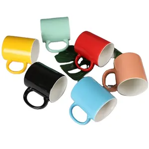 Cá nhân với logo độc đáo trắng gốm thăng hoa trống cốc cà phê 15OZ 11oz Mug gốm bán buôn