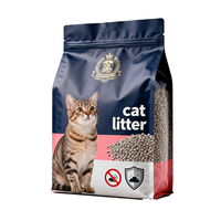 Sachet d'emballage alimentaire personnalisé imprimé pour animaux de compagnie, refermable, à fond plat, avec fermeture éclair, pour nourriture pour chats et chiens, en BOPP/Aluminium/PE mat
