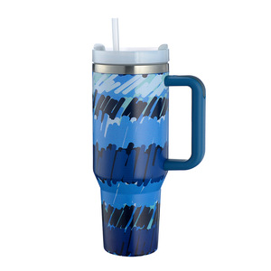 40oz xe cup 304 thép không gỉ công suất lớn Ice Cup xử lý 5D in ấn qua biên giới thế hệ tóc chai chân không loại - Product Image 6