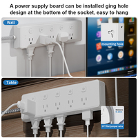PUJIMAX 2026 Protector de Sobretensión Universal con Enchufe Estadounidense, Regleta de Alimentación con 10 Tomas, Protección de 1050J, Cable de 1.5m, Interruptor Independiente