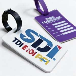 Personalized Logo Customized 2D 3D Silicone <b>Suitcase</b> Soft PVC Travel Luggage Rubber Baggage Tag for Advertising - Product Image 1
