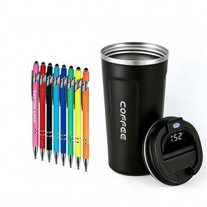 Stylos à bille en métal de haute qualité pour hôtel, avec logo personnalisé, stylos à bille en caoutchouc de luxe pour cadeaux promotionnels d'entreprise - Product Image 1