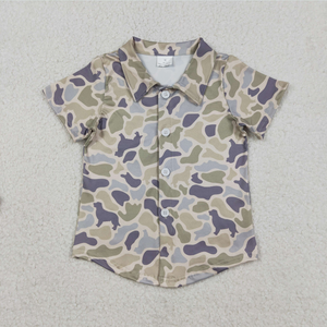 Camisas Polo de Manga Corta con Botones y Estampado de Camuflaje del Sur para Bebés Niños - Product Image 4