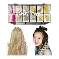 Shinein Papillon Crochet Perles Cheveux Poignets Accessoires Dreadlock Loc Bijoux Cheveux Tresse Anneau Charmes Pendentif pour Femmes Filles