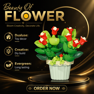 Ensemble de blocs de construction de plantes en pot en jade, 163 pièces, modèle <span class=keywords><strong>miniature</strong></span> de fleurs en plastique à assembler, décoration de bureau, cadeau - Product Image 5