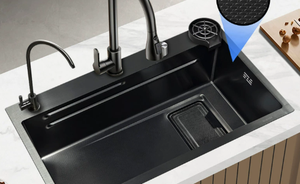 Kitchen <b>Sink</b> Stainless Steel Single Bowl with <b>Drainer</b> Board Right Hand - Product Image 3