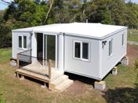 Maison préfabriquée prête à l'emploi avec 3 chambres, maisons modulaires préfabriquées, maison conteneur extensible, mini-maisons