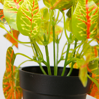 Plante artificielle en feuille jaune, Table de fleurs, bonsaï, Faux arbre, décoration d'intérieur, 22cm